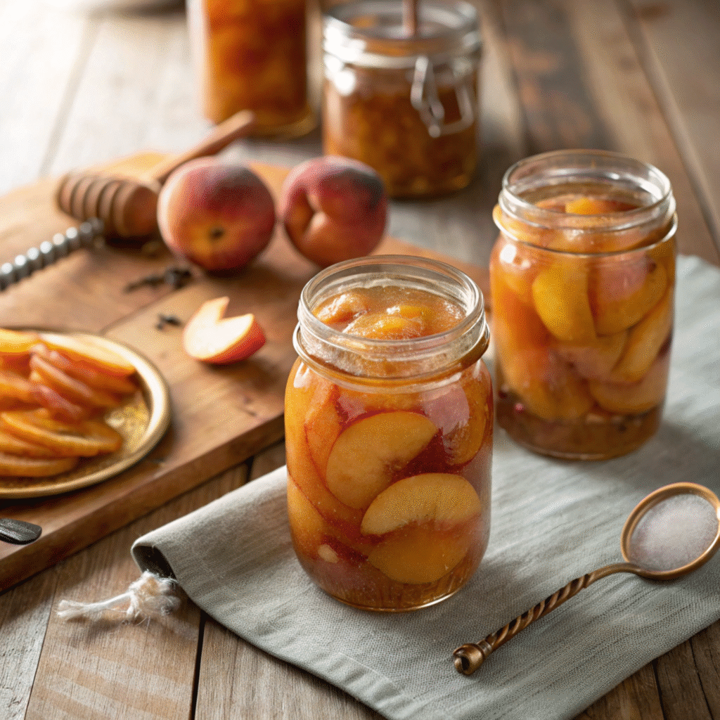 How to preserve peaches and pears